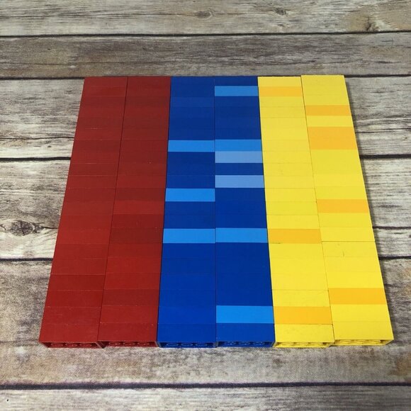 LEGO 2x4 Bricks Blocks Assorted Mix Basic Bulk Lot Red Yellow Blue 60 Pieces - Picture 1 of 6